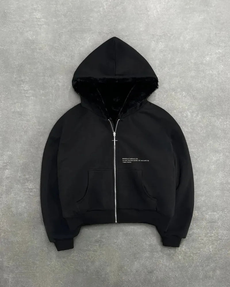 Black Luxe Zip Hoodie™