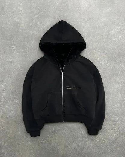 Black Luxe Zip Hoodie™