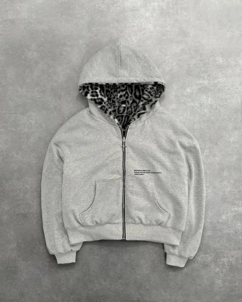 Leopard Print Luxe Zip Hoodie™
