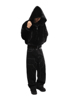 Black Luxe Zip Hoodie™