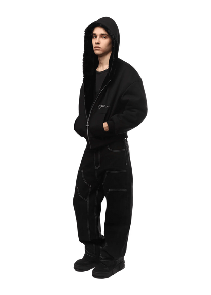 Black Luxe Zip Hoodie™